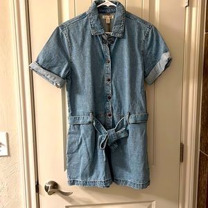 Denim romper
